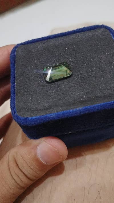 Green moissanite stone