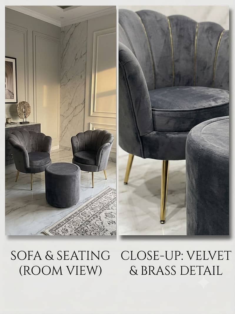 bed set ( king bed +dressing table+ sofa set with mini table 4
