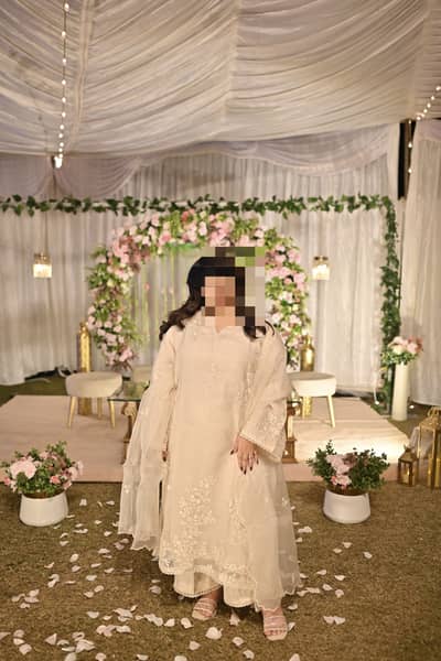 White agha Noor dress