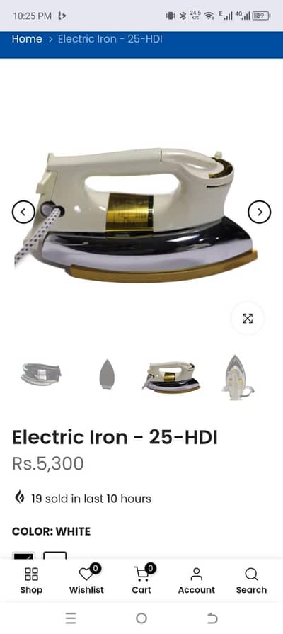 Dry iron