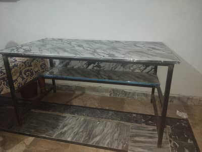 table uses for computer and also iron stand