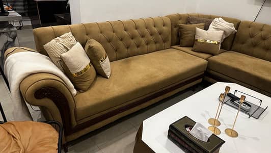 Luxury L-Shape Sofa Set | Almost Brand New | Only 1 Week Used