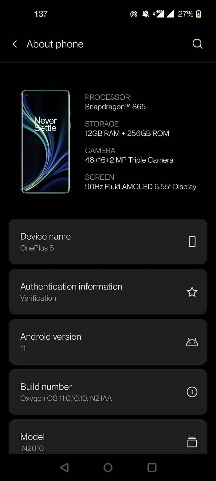 One Plus 8 4