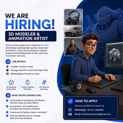 3D Modeler & Animation Artist