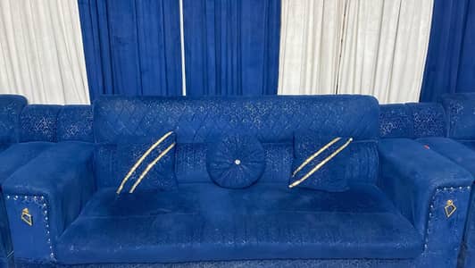 Sofa set with curtains