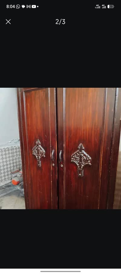 shesham double door wooden almari