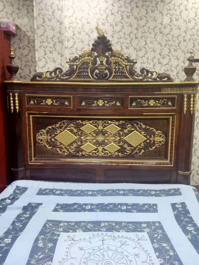 King size bed set Chinioti wood with side tables