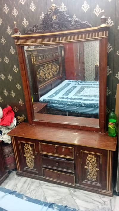 Original wooden Dressing table polished
