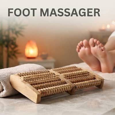 Wooden Foot Massage Roller  | Blood Circulation & Relaxation