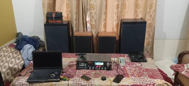 National amplifier + Heavy Base Sound 4 speaker 2x 12-Inch 2x10-Inch