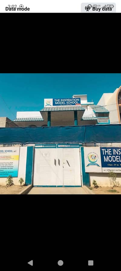 600 Sq Yard Double Story 3-Corner Building - Running School
