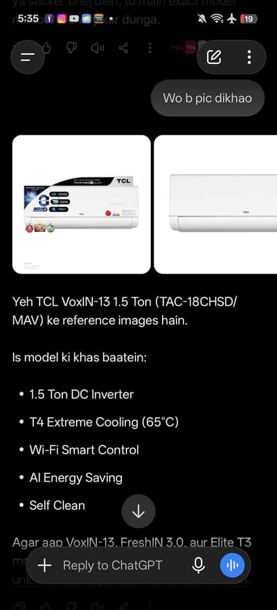 Tcl voxin-13 box pack with waranty