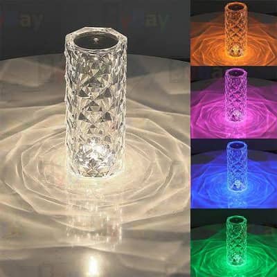 USB rechargeable portable diamond crystal touchable LED lamp