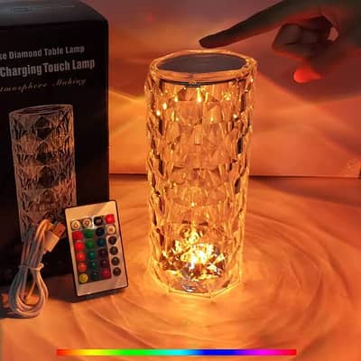 USB rechargeable portable diamond crystal touchable LED lamp