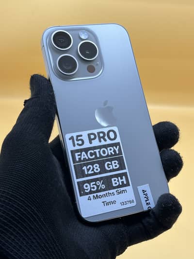 Apple iPhone 15 Pro 128 GB 4 Months Sim Time Factory unlock 95% BH