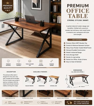 Luxury Executive Office Table – Premium Collection