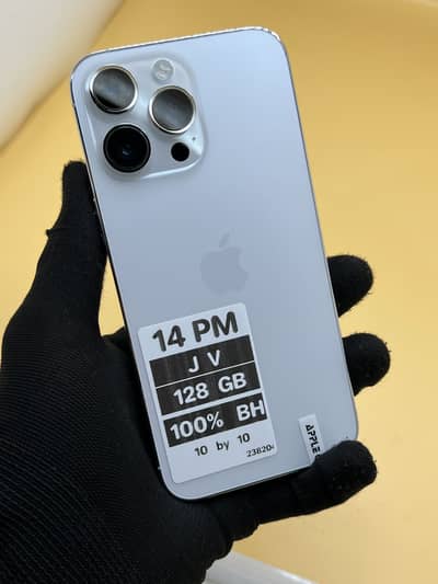 Apple iPhone 14 Pro Max Jv 128 GB 100% Battery Health with Box 10/10