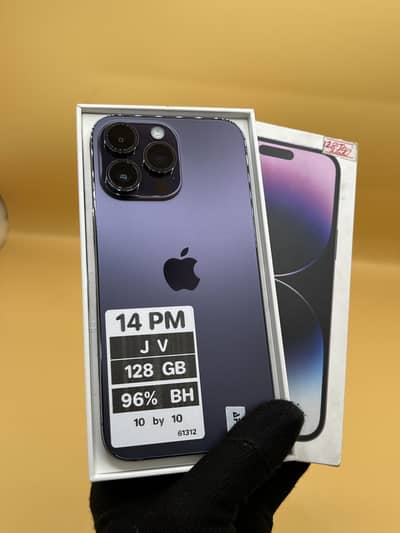 Apple iPhone 14 Pro Max 128 GB Jv 96% Battery Health with Box 10/10
