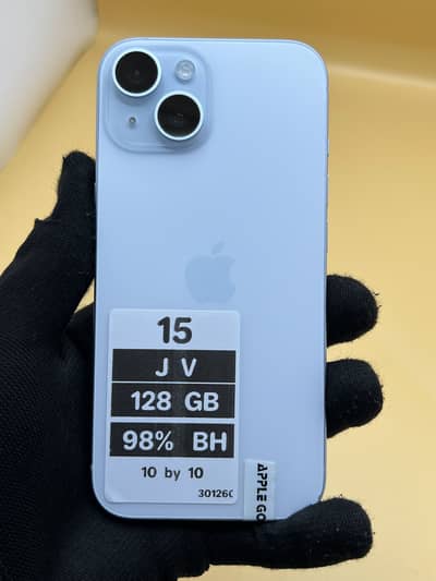Apple iPhone 15 Jv 128 GB 98% Battery Health 10 by 10