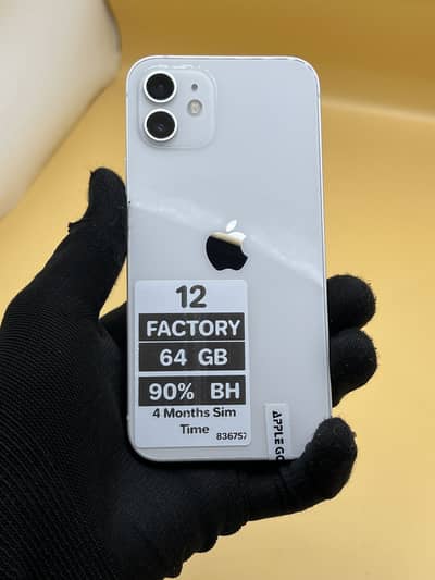 Apple iPhone 12 Factory unlock Non PTA 4 Months Sim Time 90% BH