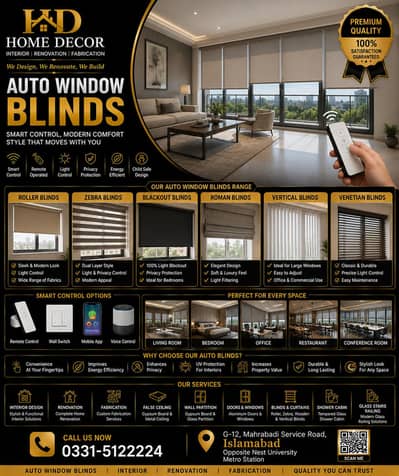 Auto window blinds/Roller blinds/wallpaper/wooden floor