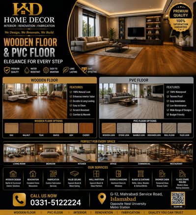 wooden floor/SPC floor/vinyl flooring/in Islamabad