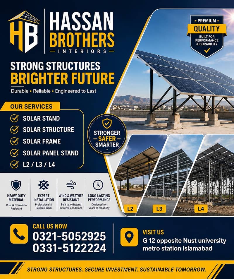 Solar Stand/ Solar structure/ solar frame/solar panel stand/L2/L3/L4 0