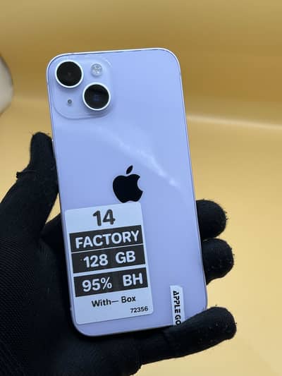 Apple iPhone 14 Factory unlock Non PTA 128 GB 95% Battery with box