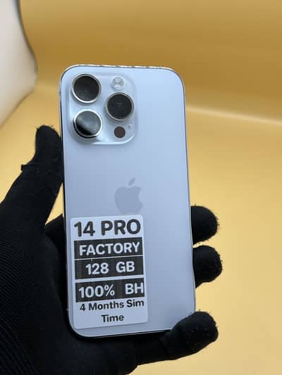 Apple iPhone 14 Pro 128 GB 4 Months Sim Time Factory unlock Non PTA