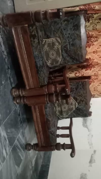 wooden 5 seater sofa set