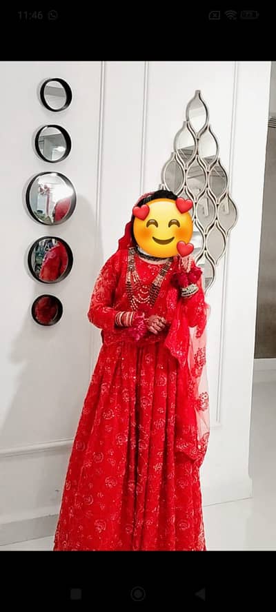 trending red lehnga.