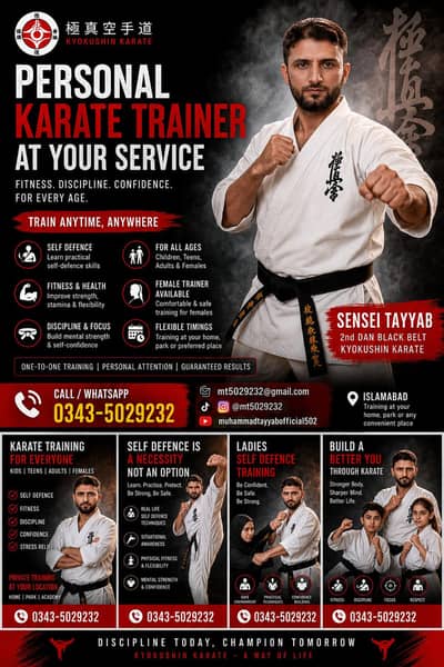 Personal Karate Trainer | Home Training | Kids, Ladies & Adults