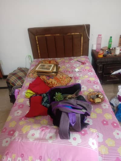 bed with mattress,