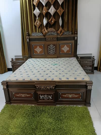 New double bed with side tables and dressing for sale