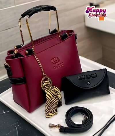 Navy Blue Handbag Set with Mustard Yellow Wallet