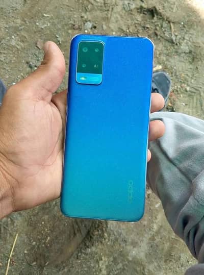 OPPO A54 blue colour Gb 4 128Gb  WhatsApp number 03423243400