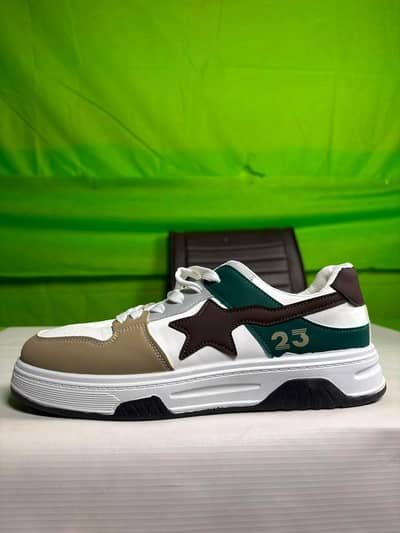 White Green Star Sneakers