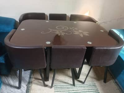 Dining Table 6 Seater for Sale ڈائیننگ ٹیبل بمعہ6 کرسیاں برائے فروخت