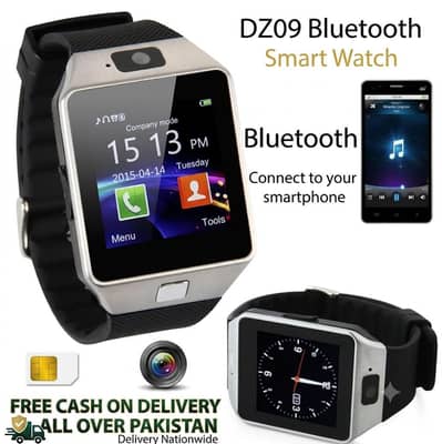 Free Cash on Delivery Bluetooth smart watch with camera & Sim card