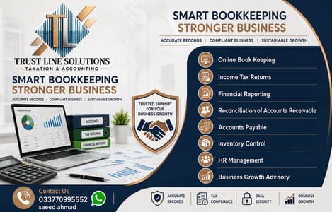 Bookkeeping, Tax Filing, Accounting & Financial Reporting Services