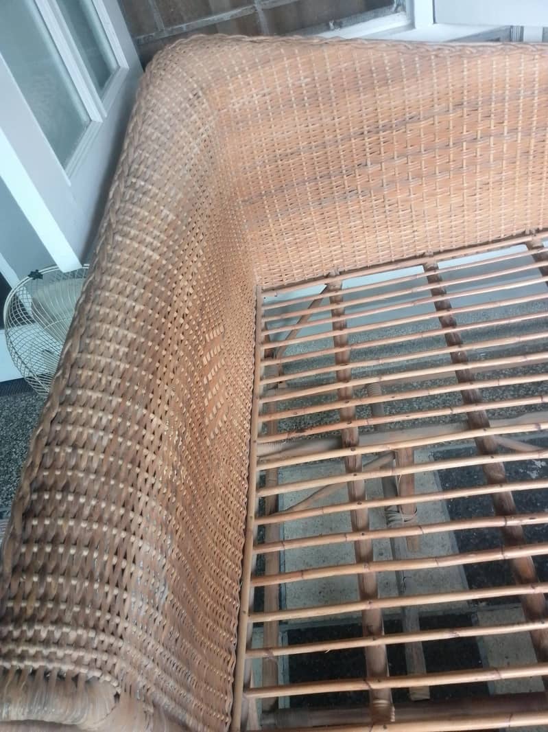 Cane sofa bed 1