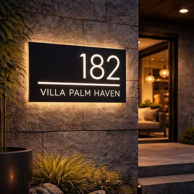 Acrylic House Name/Steel/ glass house plate manufacture Services