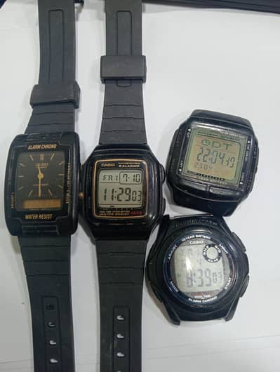 Casio digital watch for men Dual time data bank watch