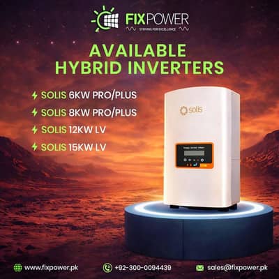 Solis 6kW | 8kW | 10kW Plus Model Hybrid Inverters Available