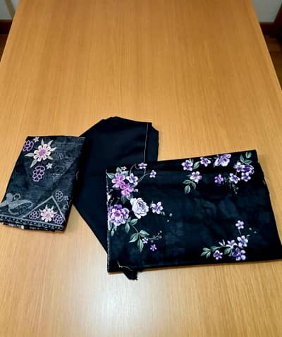 Unstiched three piece dress for sale