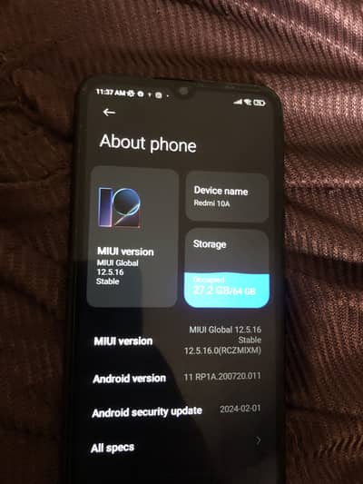 redmi 10a 10 by 9 bas back raf hay koii msla nai hy