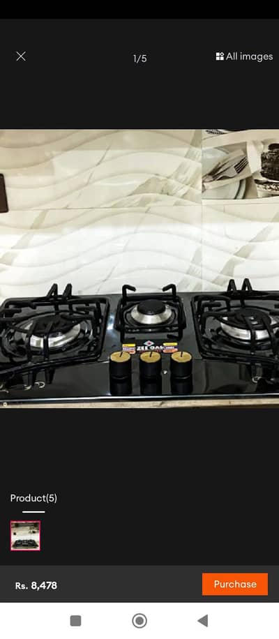 gas stove for sale . behtarin condition  zee Gas