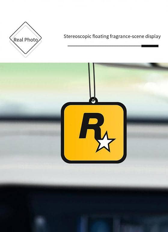 GTA Car Air Freshener Hanging Card in Yellow – Long-Lasting Fragrance and Odor Eliminator
