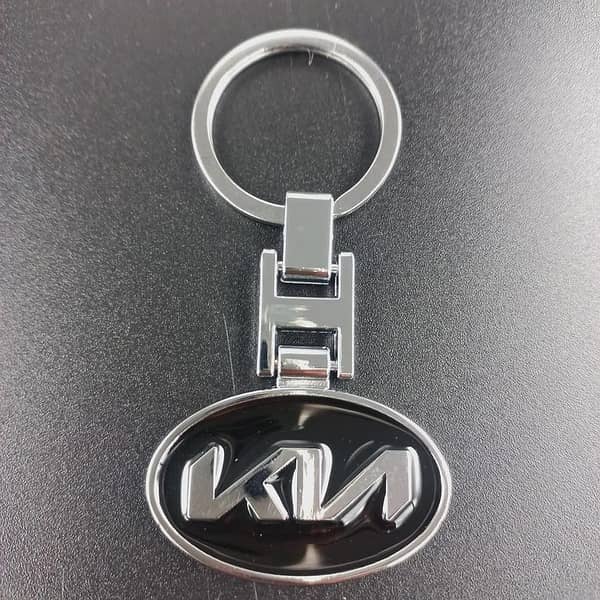 KIA Logo 3D Metal Keychain - Black
