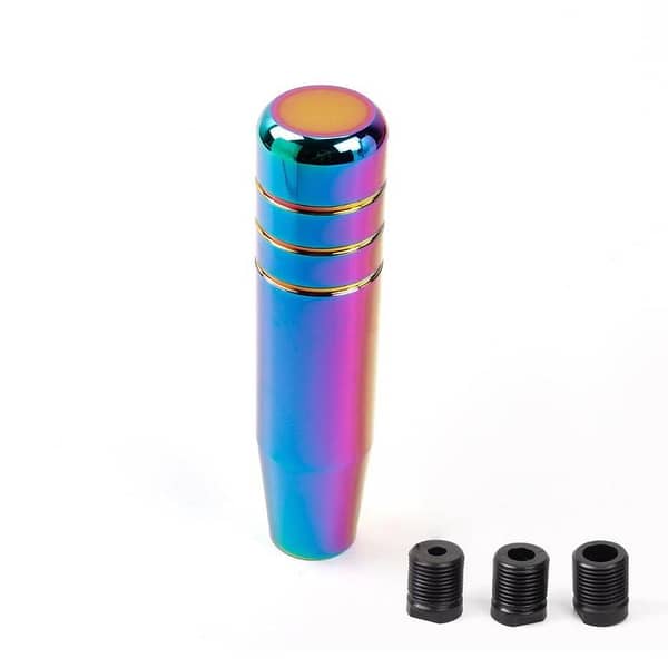 Universal Auto 13–18 cm Aluminum Manual Gear Shift Knob with 3 Adapters